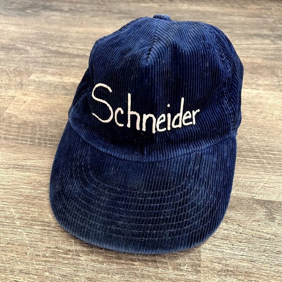 Schneider Other - Vintage Schneider Corduroy Adjustable Hat Navy Blue